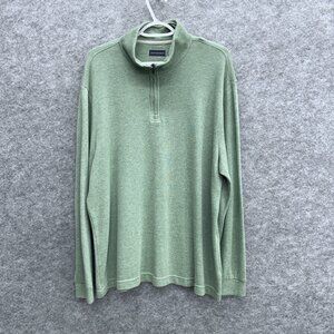 Joseph Abboud Men's Pullover Activewear Golf Sweatshirt 1/4 Zip Sweater Green, L